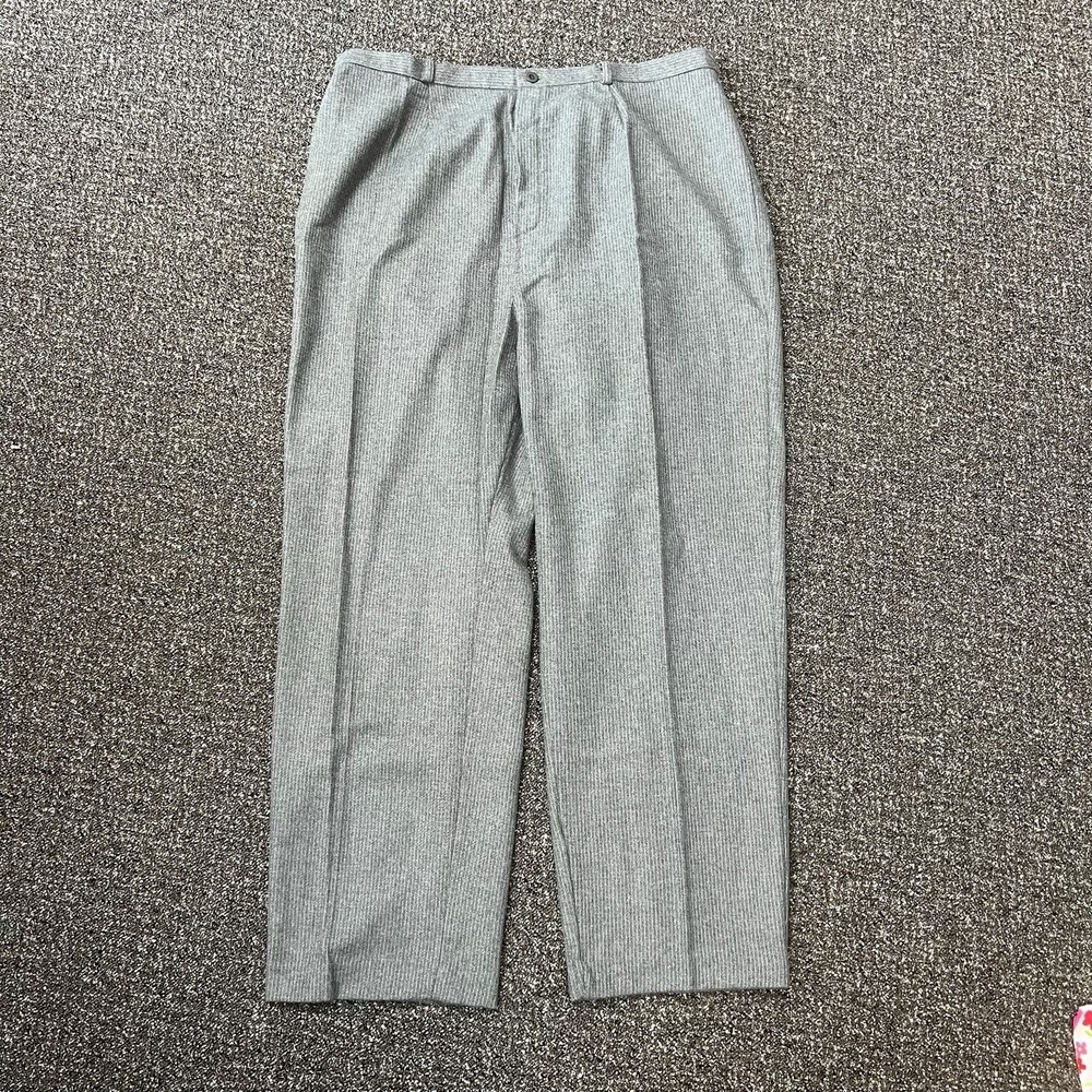 Unbranded Dress Pants Suit 39x29 Relaxed Fit Wide Leg Gray Premium Vtg 1980s
